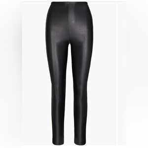 Commando Control Top Faux Leather Leggings | Black faux leather leggings